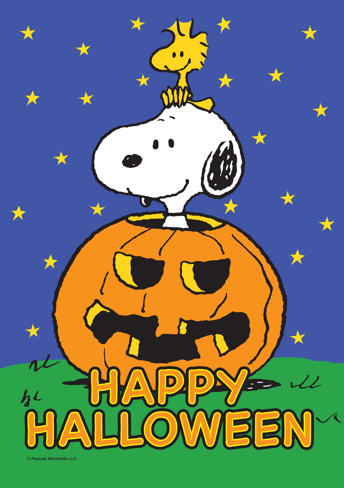 PEANUTS® Snoopy Woodstock Happy Halloween Garden Flag