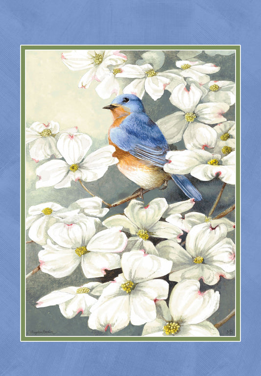 Dogwood Bluebird Garden Flag ( 3 items per case )