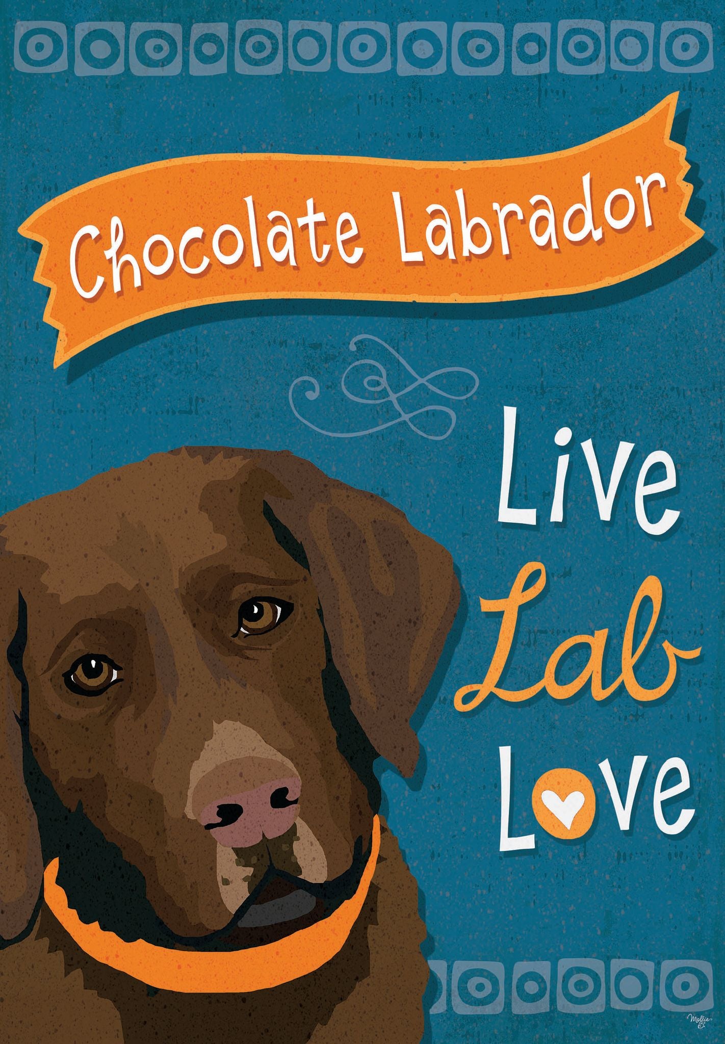 Live, Lab, Love Chocolate Lab Garden Flag ( 3 items per case )