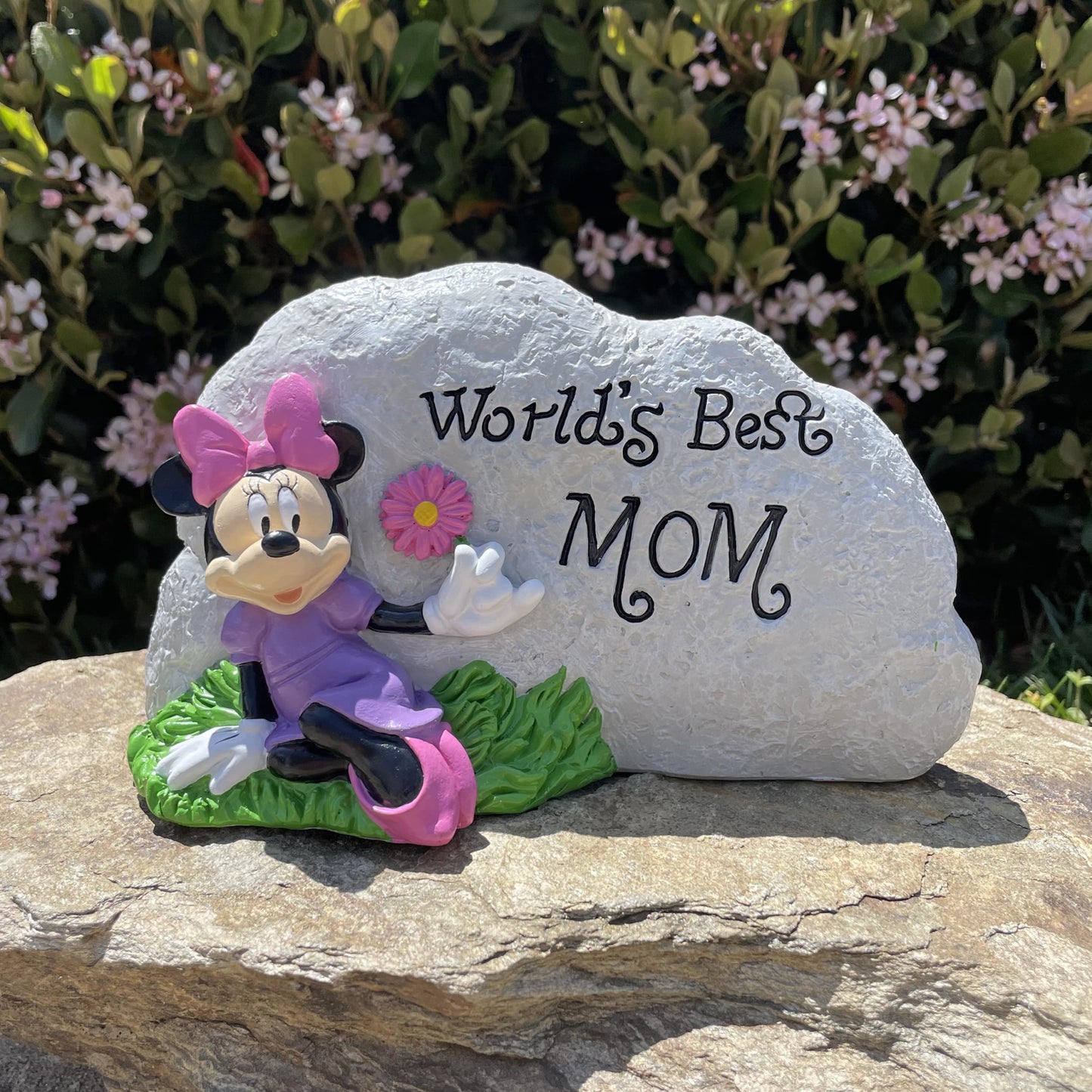 Disney Minnie World's Best Mom Garden Rock ( 4 items per case )