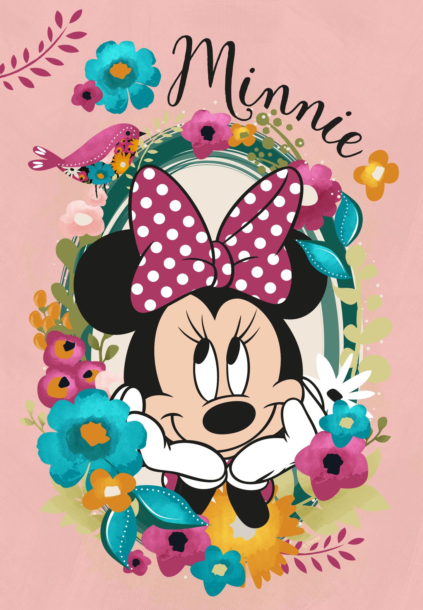 Disney Minnie Flower Wreath Garden Flag ( 3 items per case )