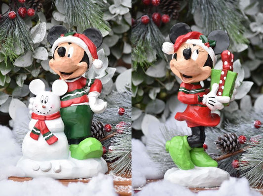 Disney Mickey Builds a Snowman & Disney Minnie with Carved Gift ( 4 items per pack )