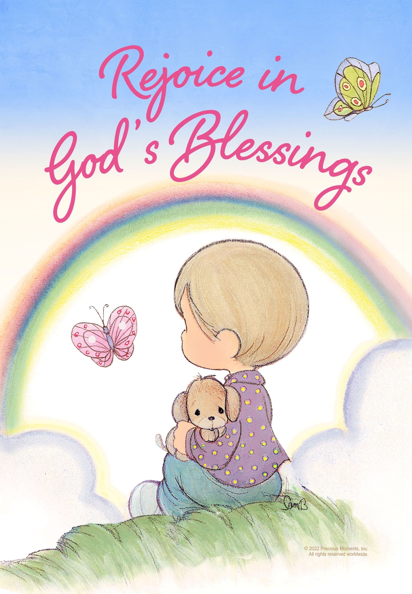 Precious Moments Rejoice in God’s Blessings Garden Flag ( 3 items per case )