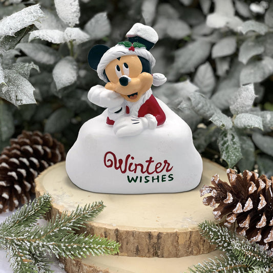 Disney Mickey Winter Wishes Glittery Snow Scene ( 4 items per case )