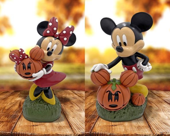 Disney Mickey w/ Jack O Lantern & Minnie w/ Jack O Lantern ( 4 items per pack )