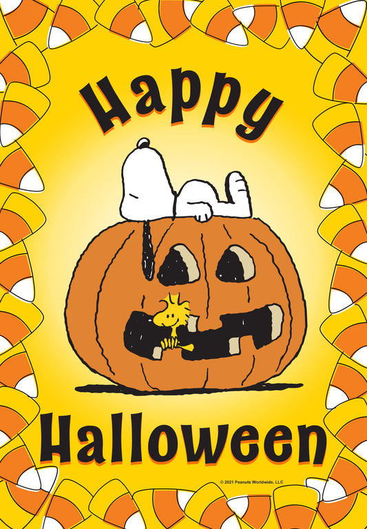 PEANUTS® Candy Corn Snoopy And Woodstock Garden Flag ( 3 items per case )
