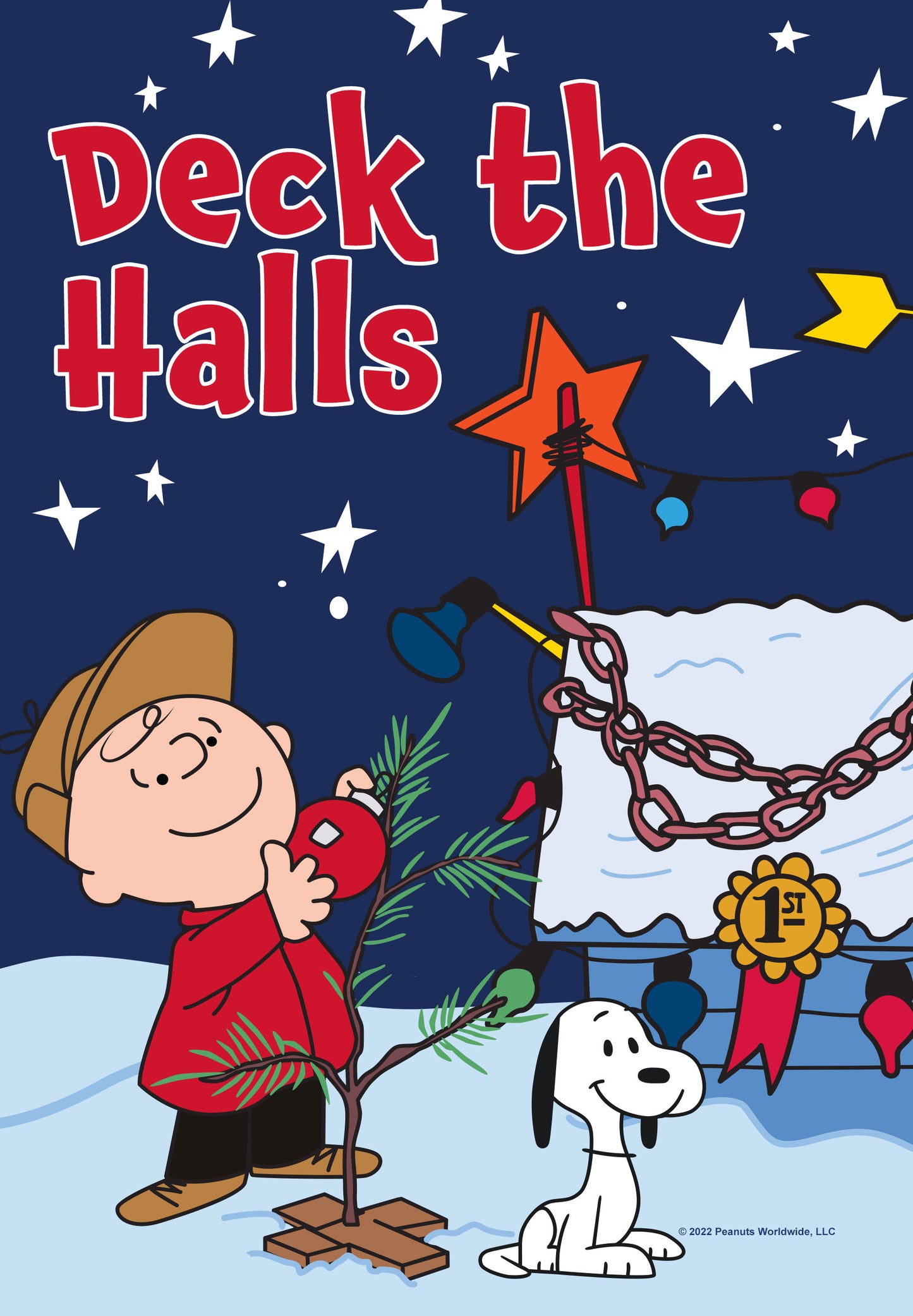 PEANUTS® Deck The Halls Charlie Brown And Snoopy Garden Flag ( 3 items per case )