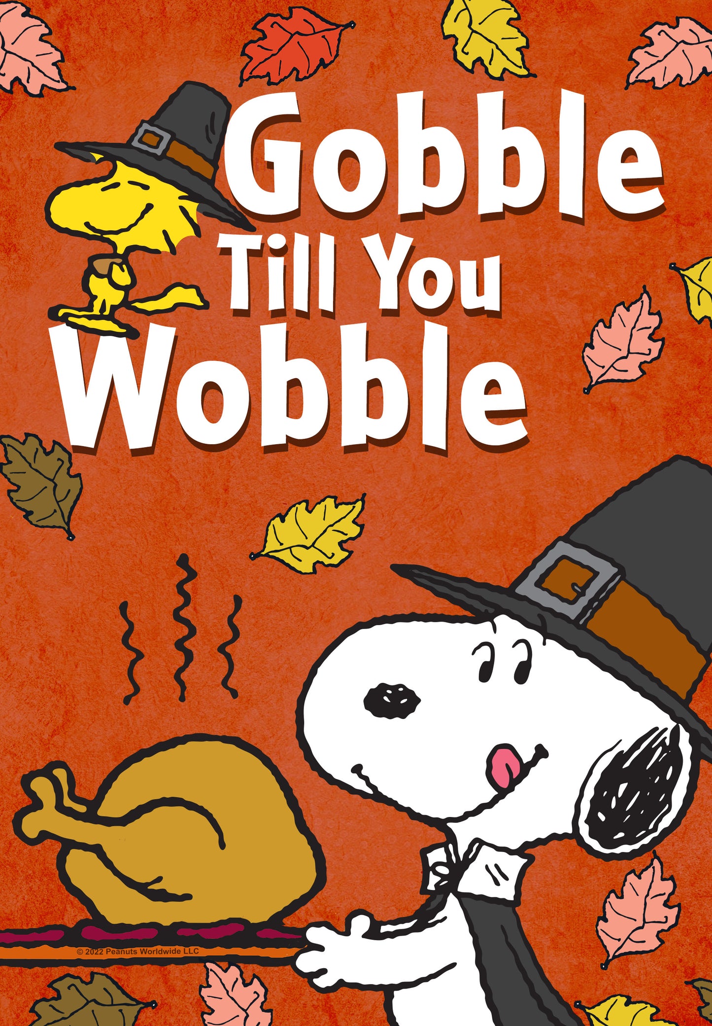 PEANUTS® Snoopy Gobble Till You Wobble House Flag ( 1 item per case )