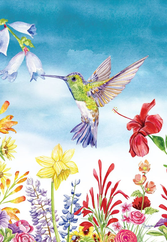 Happy Hummer Garden Flag ( 3 items per case )