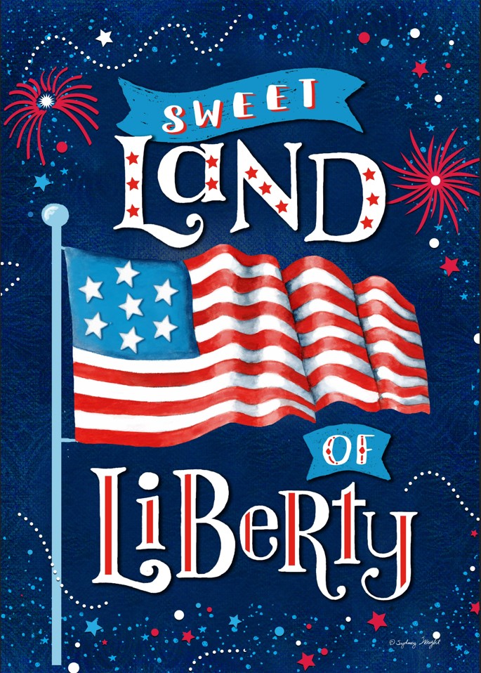 Land of Liberty Garden Flag ( 3 items per case )