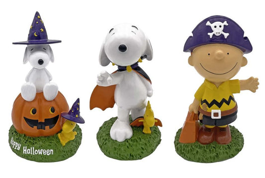 PEANUTS® Snoopy & Woodstock Jack-o-Lantern, Snoopy & Woodstock Dressed for Halloween, Charlie Brown Dressed as a Pirate ( 6 items per pack )