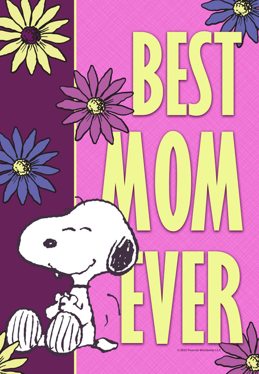 PEANUTS® Best Mom Ever Snoopy Garden Flag ( 3 items per case )