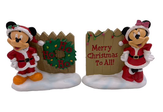 Disney Mickey "HOHOHO" & Minnie "Merry Christmas" ( 4 items per pack )