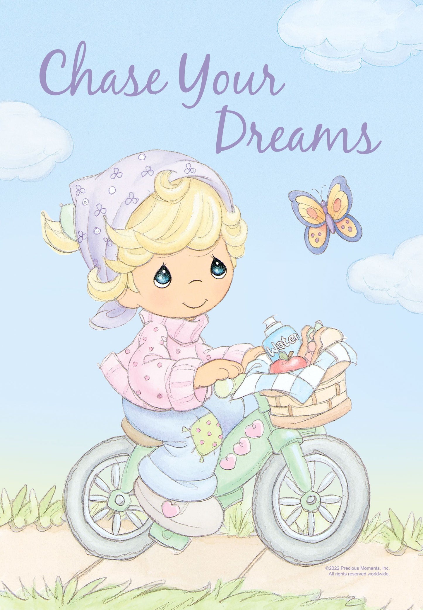 Precious Moments Chase Your Dreams Bicycle Ride Garden Flag ( 3 items per case )