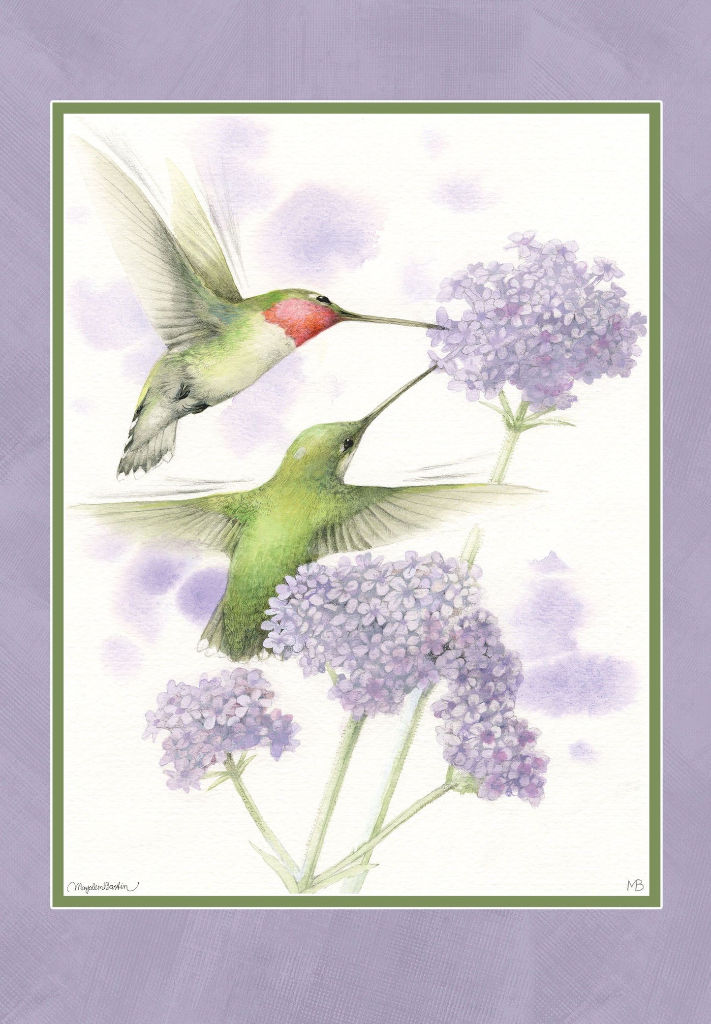 Ruby Throated Hummingbirds Garden Flag ( 3 items per case )