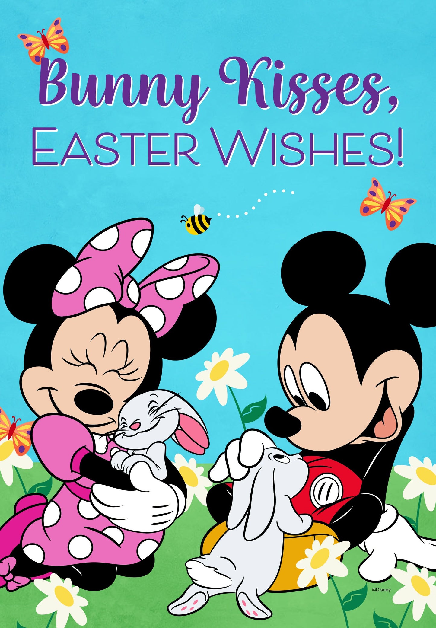 Disney Easter Bunny Kisses Mickey and Minnie Garden Flag ( 3 items per case )