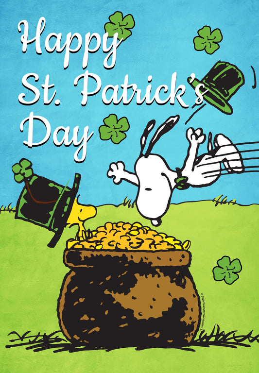 PEANUTS® Dive in to St. Patty's Day Garden Flag ( 3 items per case )