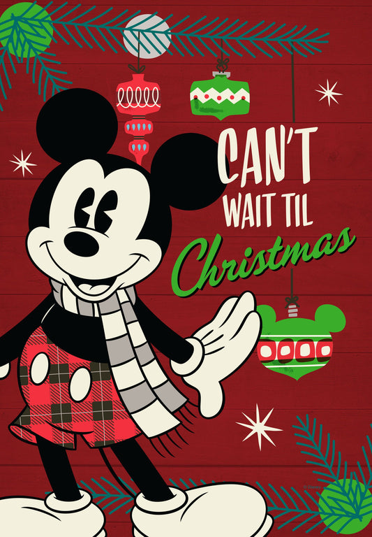 Disney Can't Wait Til Christmas Mickey Garden Flag ( 3 items per case )