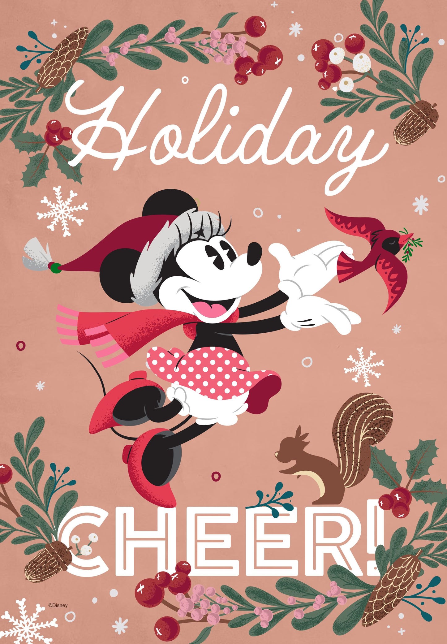 Disney Minnie Mouse Holiday Cheer Garden Flag ( 3 items per case )