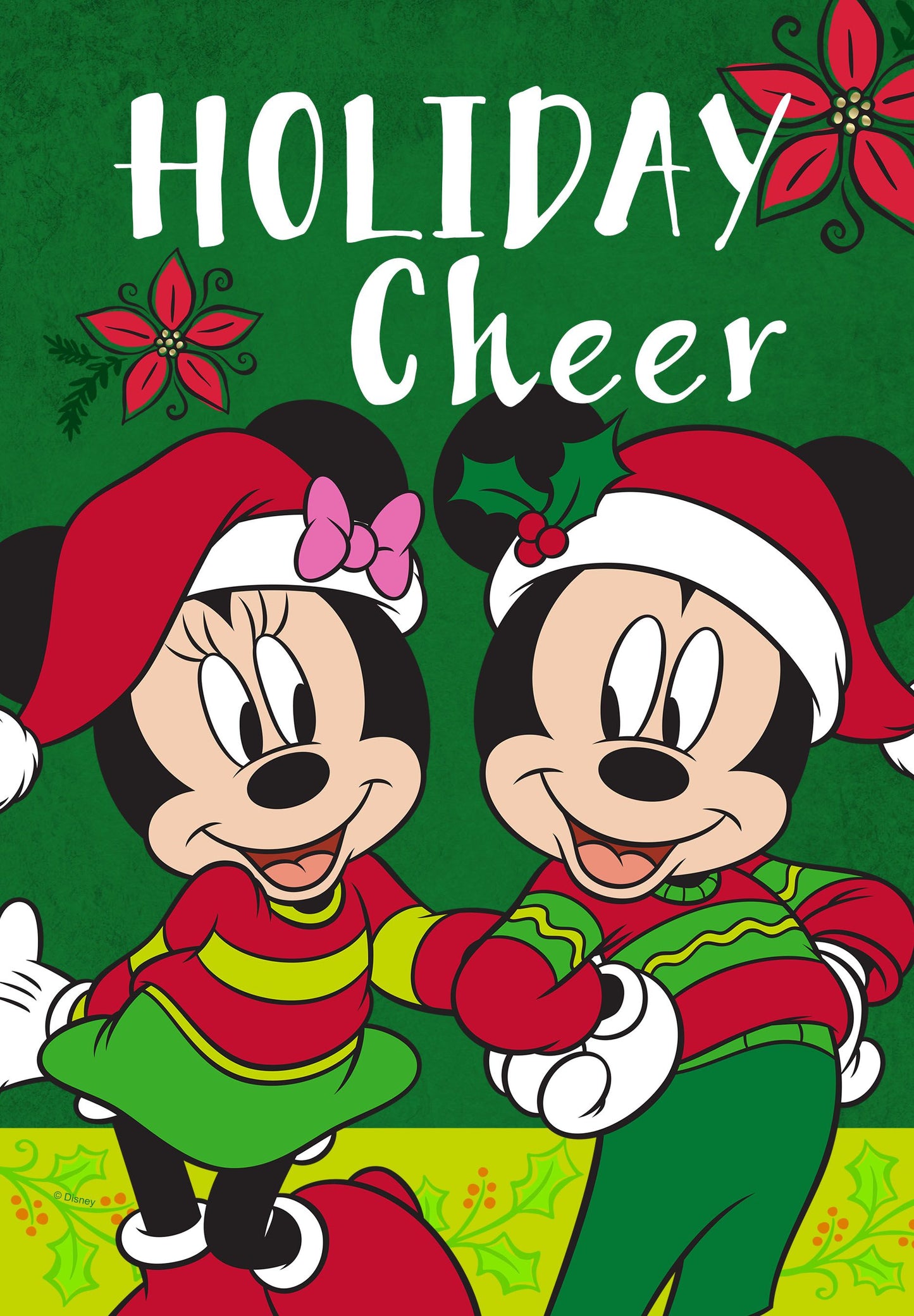 Disney Mickey & Minnie Holiday Cheer House Flag ( 1 item per case )