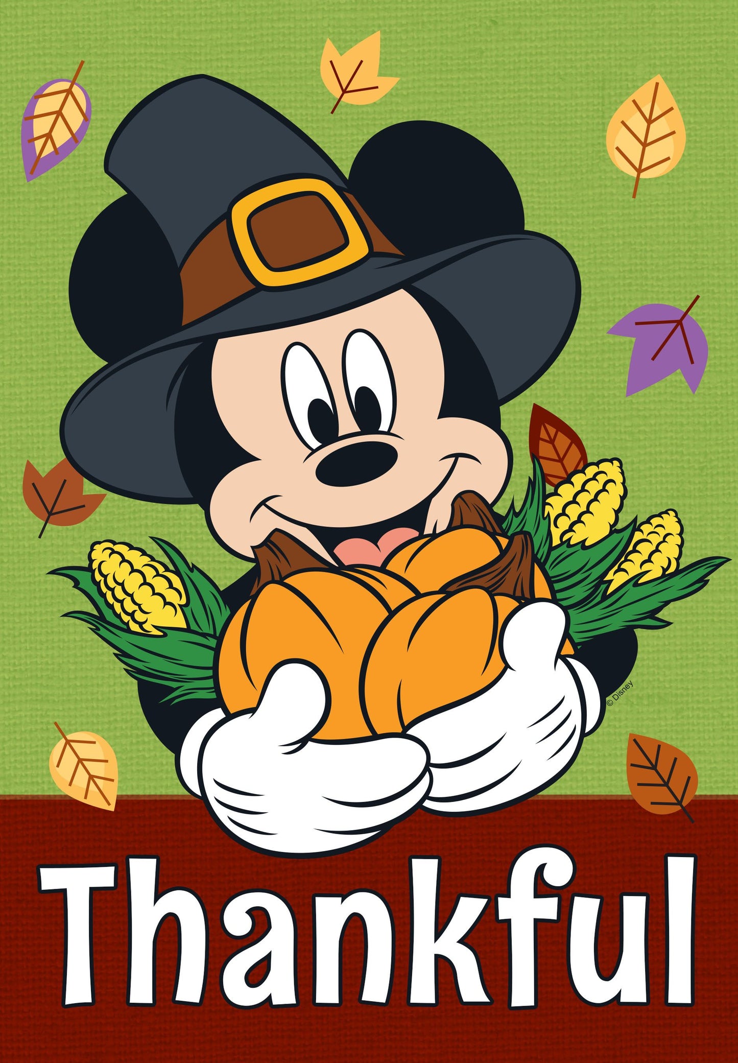 Disney Thankful Mickey Mouse Garden Flag  ( 3 items per case )