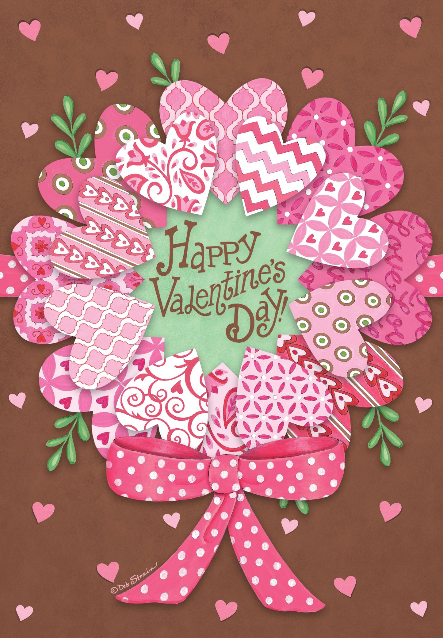 Valentine Wreath Garden Flag ( 3 items per case )