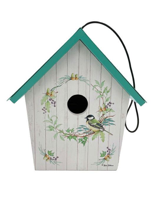 Bird with Wreath Birdhouse ( 4 items per case )
