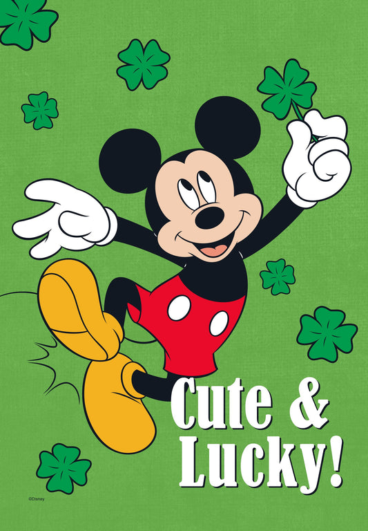 Disney Cute & Lucky St. Patrick's Day Mickey Garden Flag ( 3 items per case )