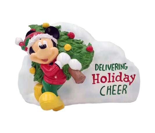 Disney Mickey Delivering Holiday Cheer Rock ( 4 items per case )