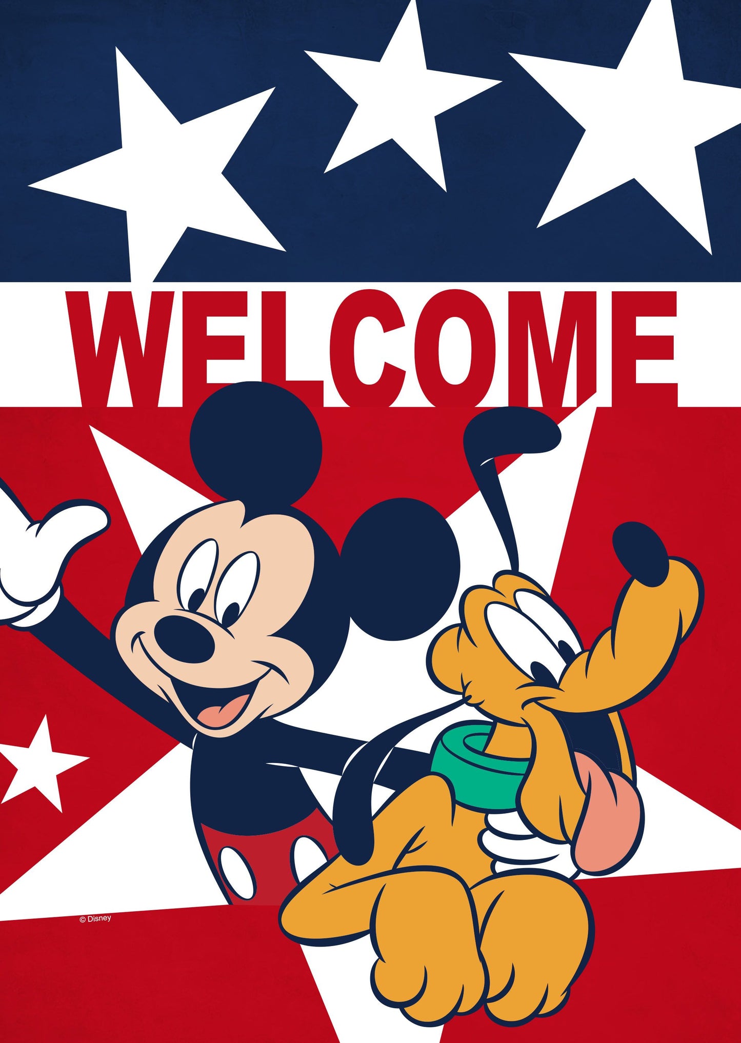 Disney USA Mickey & Pluto Garden Flag ( 3 items per case )