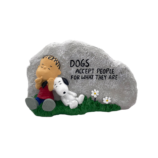 PEANUTS® Linus Dogs Accept People Garden Rock ( 4 items per case )