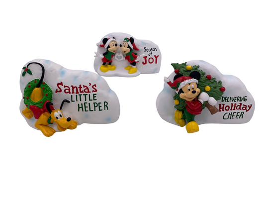 Disney Santa's Little Helper, Seasons of Joy and Delivering Holiday Cheer Rocks ( 6 items per pack )