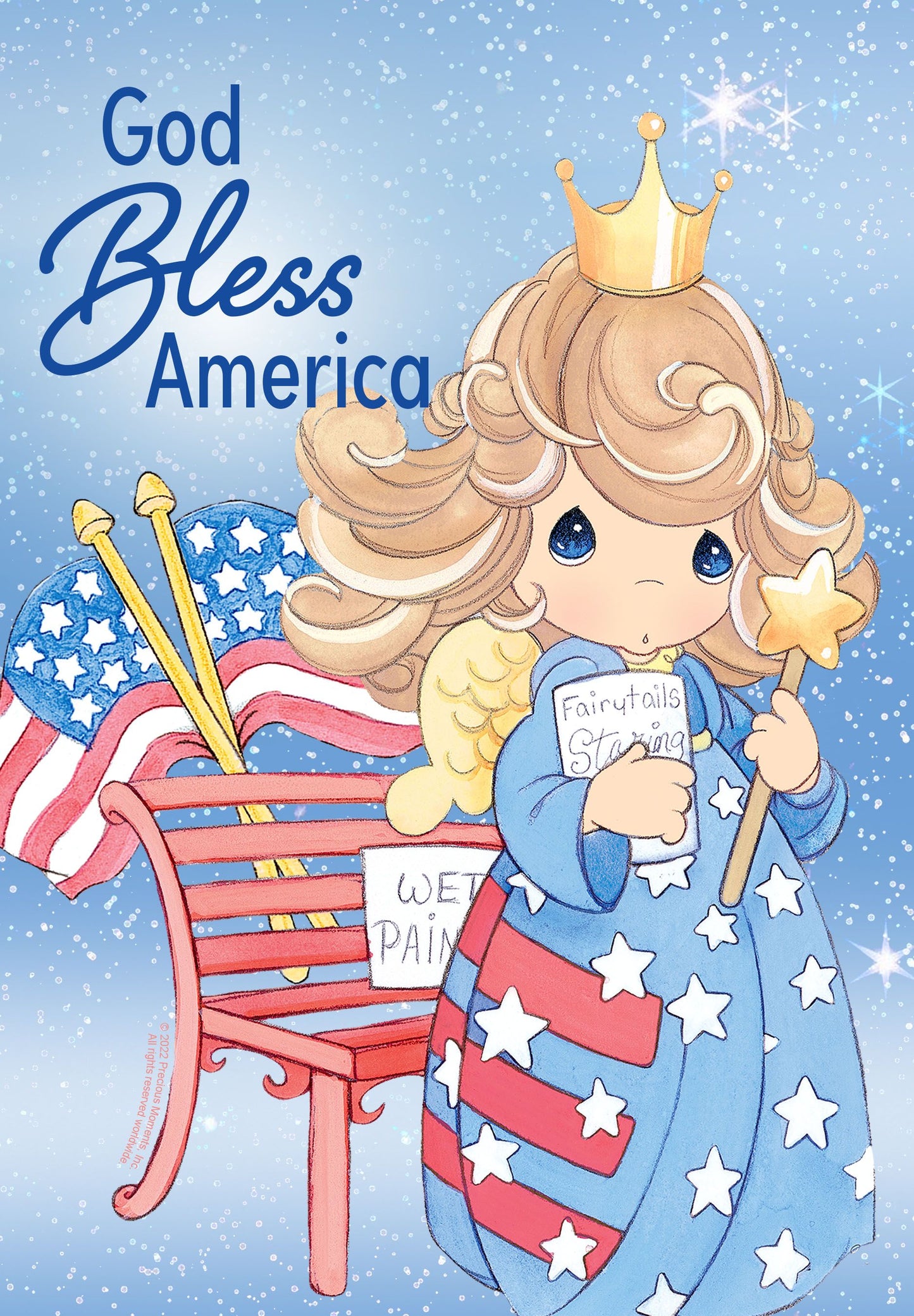 Precious Moments God Bless America Garden Flag ( 3 items per case )