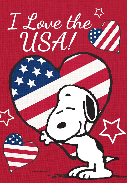 PEANUTS® I Love the USA Snoopy Garden Flag ( 3 items per case )